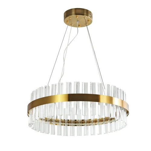 Люстра подвесная LED Placerat 4012-5P Favourite прозрачная на 1 лампа, основание золотое в стиле современный  фото 2
