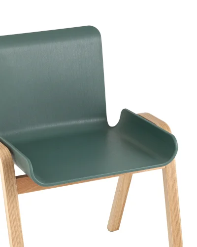 Стул Harbour, зеленый УТ000036003 Stool Group, зелёный/пластик, ножки/дерево/бежевый, размеры - ****557*558 фото 3