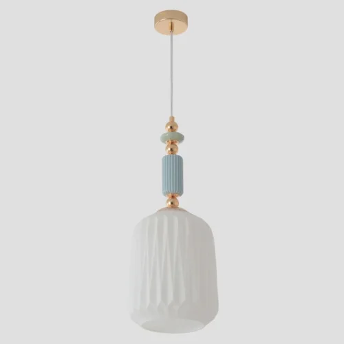 Светильник подвесной MERINGUE SP1.2 Crystal Lux белый на 1 лампу, основание золотое в стиле классический фото 4 Светильник подвесной MERINGUE SP1.2 Crystal Lux белый на 1 лампу, основание золотое в стиле классический фото 4