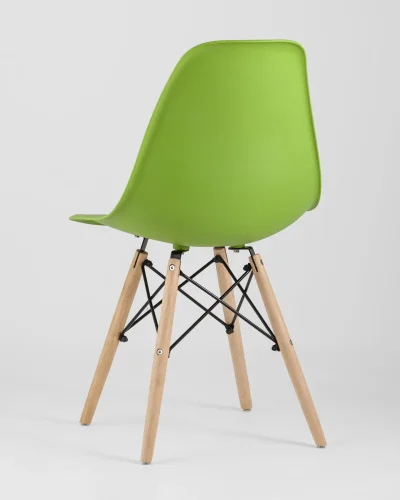 Стул EAMES, зеленый 4шт. (набор) УТ000037605 Stool Group, /, ножки/массив бука/бежевый, размеры - *815***460*530 фото 6