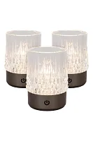 Настольная лампа LED Lili 46520/03/08 Lucide прозрачная на 1 лампу, основание матовое золото латунь металл в стиле современный Настольная лампа LED Lili 46520/03/08 Lucide прозрачная на 1 лампу, основание матовое золото латунь металл в стиле современный