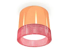 Светильник накладной XS8122022 Ambrella light розовый 1 лампа, основание розовое в стиле хай-тек круглый