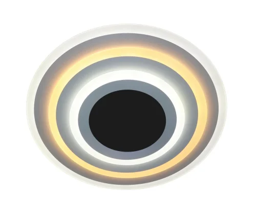Люстра потолочная LED с пультом 81033/8C Natali Kovaltseva белая на 1 лампа, основание белое в стиле хай-тек с пультом фото 4