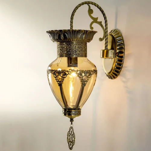 Бра Каир CL419413 Citilux янтарный на 1 лампа, основание бронзовое в стиле восточный  фото 2