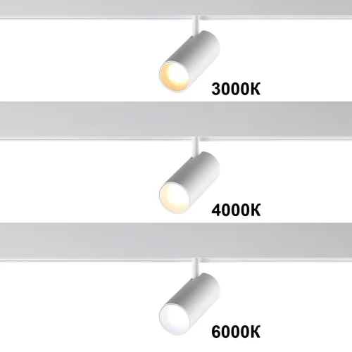 Трековый светильник с переключателем цветовой темперетуры ЛЕД Flum 359679 Novotech белый для шинопроводов серии Flum белый фото 5 Трековый светильник с переключателем цветовой темперетуры ЛЕД Flum 359679 Novotech белый для шинопроводов серии Flum белый фото 5