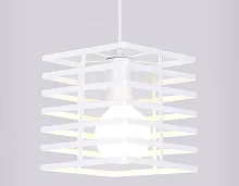 Светильник подвесной TR8410 Ambrella light белый 1 лампа, основание белое в стиле лофт 