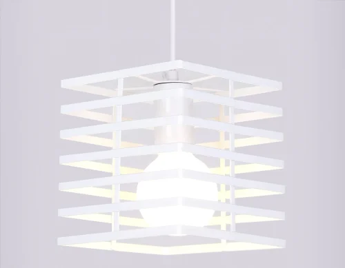 Светильник подвесной TR8410 Ambrella light белый 1 лампа, основание белое в стиле лофт 