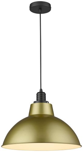 Светильник подвесной Pino WE272.01.406 Wertmark матовый золото 1 лампа, основание чёрное в стиле лофт модерн 