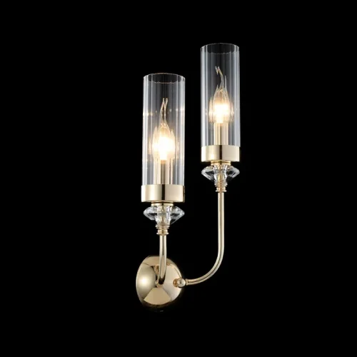 Бра SECRET AP2 GOLD Crystal Lux прозрачный на 2 лампы, основание золотое в стиле классический фото 2 Бра SECRET AP2 GOLD Crystal Lux прозрачный на 2 лампы, основание золотое в стиле классический фото 2