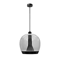 Светильник подвесной LED Sonata 5740/17 SP-7 Divinare прозрачный на 1 лампу, основание чёрное в стиле современный 