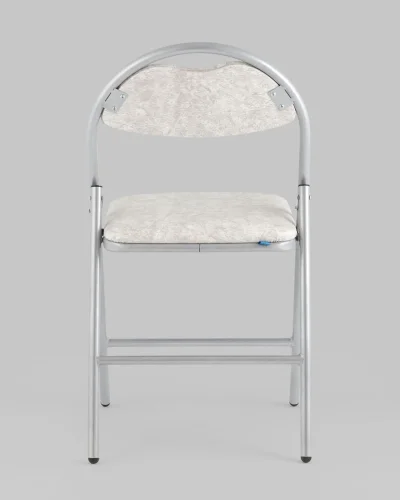 Стул складной Hagen экокожа белый мрамор каркас металлик УТ000036849 Stool Group, белый/экокожа, ножки/металл/серый, размеры - *820***440*460 фото 5