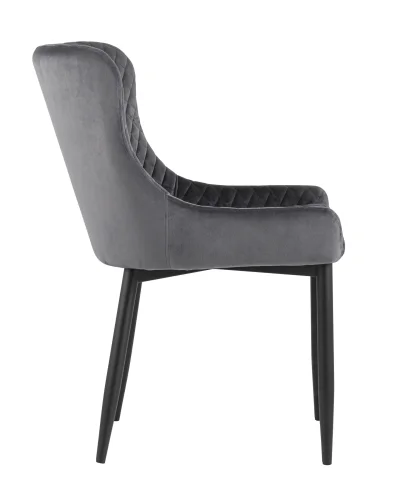 Стул Ститч NEW, велюр серый УТ000031295 Stool Group, серый/велюр, ножки/металл/чёрный, размеры - ****530*635 фото 5