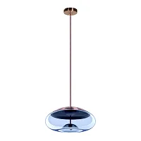 Светильник подвесной LED Knot 8133-D LOFT IT голубой на 1 лампу, основание медь в стиле современный выдувное