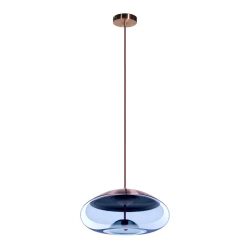 Светильник подвесной LED Knot 8133-D LOFT IT голубой на 1 лампу, основание медь в стиле современный выдувное