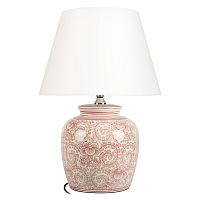 Настольная лампа Орхидея / Orchid 10491T Red LOFT IT белая на 1 лампу, основание красное керамика в стиле классический Настольная лампа Орхидея / Orchid 10491T Red LOFT IT белая на 1 лампу, основание красное керамика в стиле классический