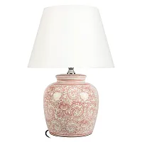 Настольная лампа Орхидея / Orchid 10491T Red LOFT IT белая на 1 лампу, основание красное керамика в стиле классический Настольная лампа Орхидея / Orchid 10491T Red LOFT IT белая на 1 лампу, основание красное керамика в стиле классический