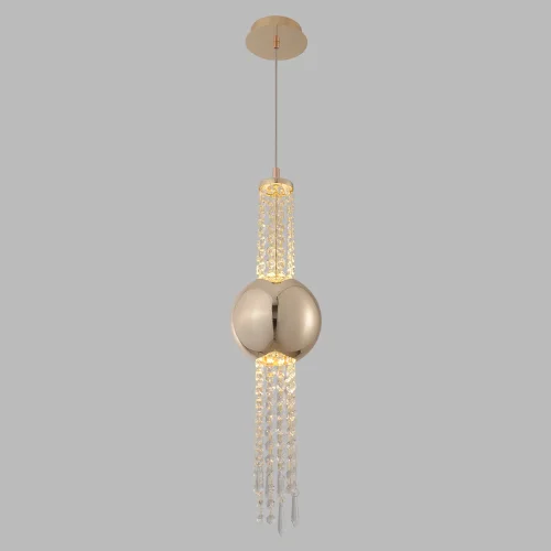 Светильник подвесной NAVAJO SP3W LED GOLD Crystal Lux прозрачный на 1 лампу, основание золотое в стиле современный фото 6