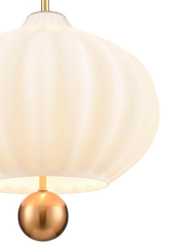 Светильник подвесной Bianco VL5714P41 Vele Luce белый 1 лампа, основание золотое в стиле современный выдувное фото 3