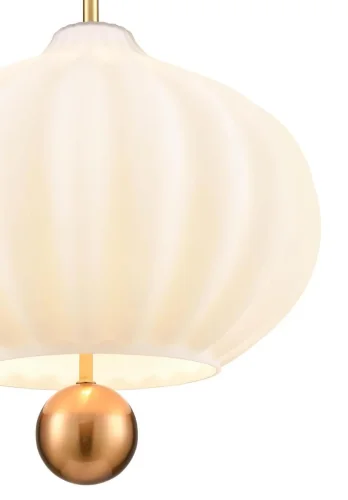 Светильник подвесной Bianco VL5714P41 Vele Luce белый на 1 лампу, основание золотое в стиле современный выдувное фото 3