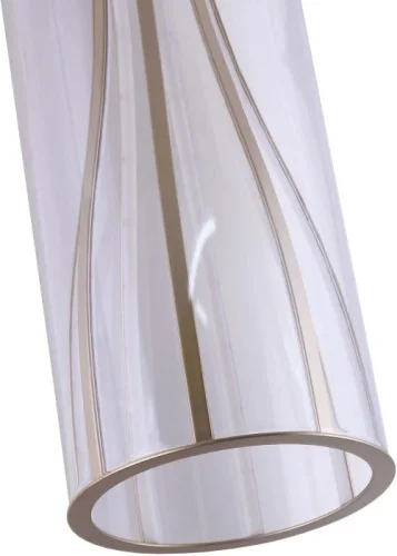 Светильник подвесной LED Striata 4626-1P Favourite прозрачный на 1 лампу, основание золотое в стиле современный фото 2