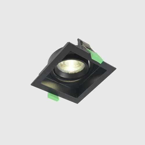 Светильник точечный CLT 068C1 BL Crystal Lux чёрный на 1 лампу, основание чёрное в стиле современный квадратный фото 3