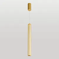 Светильник подвесной LED Clinch LSP-7264 Lussole матовый золото 1 лампа, основание матовое золото в стиле современный трубочки