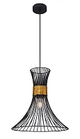 Светильник подвесной Purra 54814H1 Globo чёрный 1 лампа, основание чёрное в стиле лофт современный 