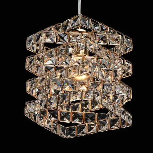 Светильник подвесной Бриз 111013101 DeMarkt прозрачный 1 лампа, основание золотое в стиле классический  фото 4