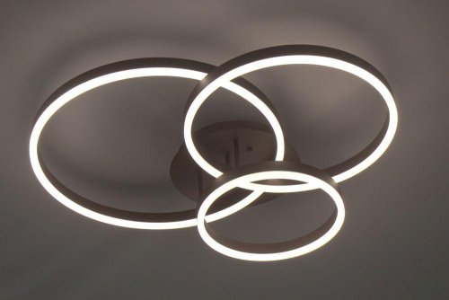 Светильник потолочный LED с пультом 10207/3LED Escada коричневый 1 лампа, основание коричневое в стиле хай-тек с пультом кольца фото 4