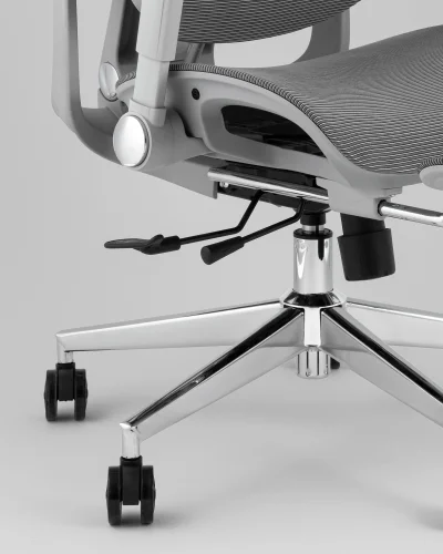 Кресло офисное топчэйрс Продиджи с оттоманкой, серый УТ000041698 Stool Group, серый/текстиль сетка, ножки/металл/хром, размеры - *1310**** фото 9 Кресло офисное топчэйрс Продиджи с оттоманкой, серый УТ000041698 Stool Group, серый/текстиль сетка, ножки/металл/хром, размеры - *1310**** фото 9