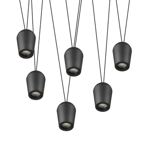 Светильник подвесной LED Blackout 10357/6 LOFT IT чёрный на 6 ламп, основание чёрное в стиле современный фото 4