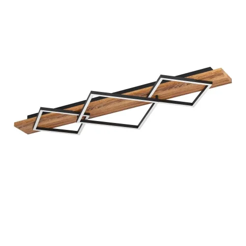 Светильник потолочный LED Boyal 901936 Eglo чёрный на 2 лампы, основание коричневое чёрное в стиле современный Светильник потолочный LED Boyal 901936 Eglo чёрный на 2 лампы, основание коричневое чёрное в стиле современный