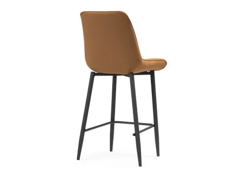 Полубарный стул Седа К кирпичный / черный 571400 Woodville, кирпичный/велюр, ножки/металл/чёрный, размеры - ****490*570 фото 4