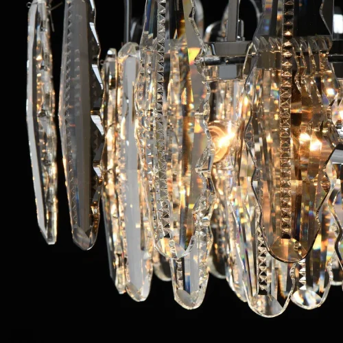 Люстра подвесная хрустальная Кларис 437013111 Chiaro прозрачная на 11 ламп, основание хром в стиле классический  фото 5