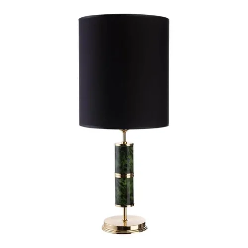 Настольная лампа Beleza BEL-LG-1(Z) Kutek чёрная 1 лампа, основание золотое металл в стиле американский 