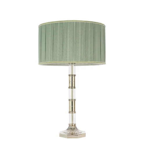 Настольная лампа Oleo SL1121.104.01 ST-Luce зелёная 1 лампа, основание никель металл в стиле классический  фото 2