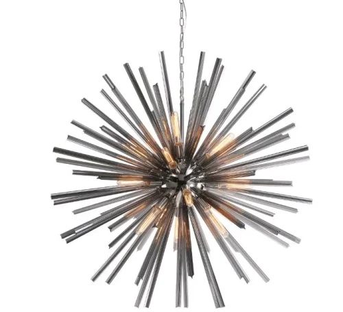 Светильник подвесной 0860CL-12CH Milosh Tendence прозрачный на 12 ламп, основание хром в стиле современный  Светильник подвесной 0860CL-12CH Milosh Tendence прозрачный на 12 ламп, основание хром в стиле современный