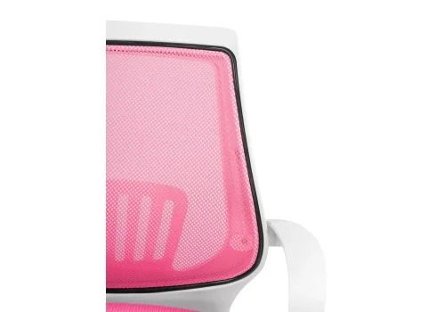Компьютерное кресло Ergoplus pink / white 15376 Woodville, розовый/ткань, ножки/металл/хром, размеры - *940***610* фото 7