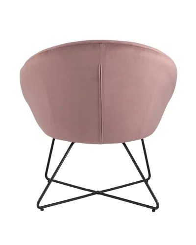 Кресло Колумбия, велюр, пыльно-розовый УТ000006619 Stool Group, розовый/велюр, ножки/металл/чёрный, размеры - ****700*660мм фото 4