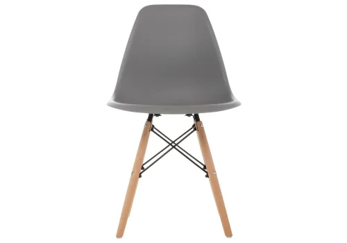 Пластиковый стул Eames PC-015 серый 11181 Woodville, серый/, ножки/массив бука дерево/натуральный, размеры - ****460*490 фото 3