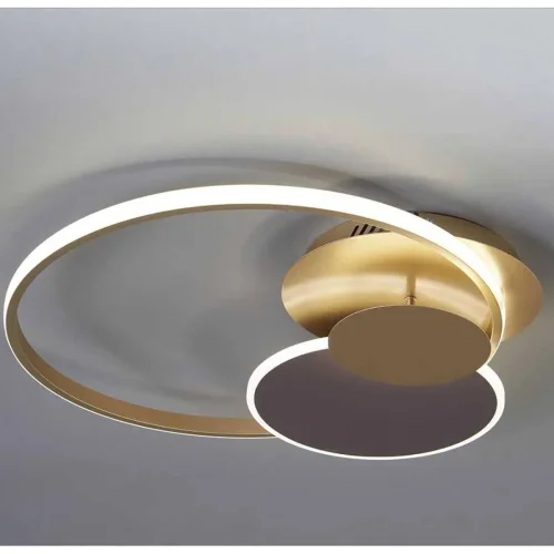 Светильник потолочный LED 10247/3LED Escada белый 1 лампа, основание золотое в стиле хай-тек современный кольца фото 3