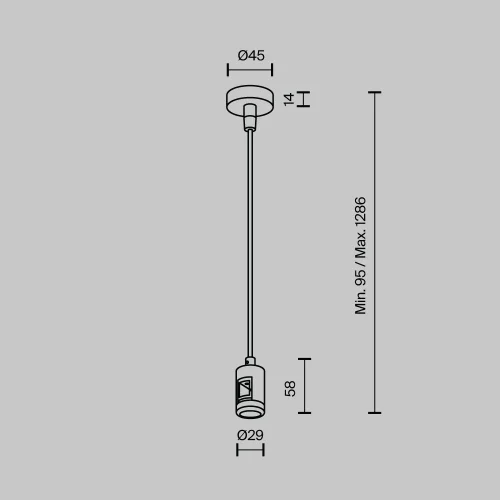 Подвес тросовый Hang с вводом питания Magnetic trаck system Flarity TRA157SW-B1-BS Maytoni латунь в стиле  для светильников серии Magnetic trаck system Flarity flarity магнитная фото 3