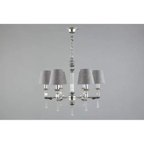 Люстра подвесная Rivoli OML-64203-06 Omnilux серая на 6 ламп, основание серебряное в стиле классический фото 5
