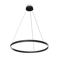 Светильник подвесной LED Rim MOD058PL-L42BK Maytoni чёрный 1 лампа, основание чёрное в стиле современный хай-тек минимализм кольца