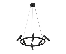 Светильник подвесной LED Верония 07613-6A,19 Kink Light чёрный на 6 ламп, основание чёрное в стиле хай-тек современный 