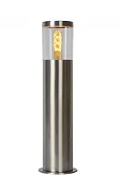 Парковый светильник Fedor 14899/50/12 Lucide уличный IP44 хром 1 лампа, плафон прозрачный в стиле современный E27