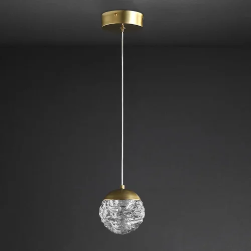 Светильник подвесной VERENA 208553-23 ImperiumLoft прозрачный на 1 лампу, основание латунь в стиле современный фото 3 Светильник подвесной VERENA 208553-23 ImperiumLoft прозрачный на 1 лампу, основание латунь в стиле современный фото 3