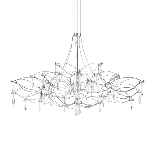 Люстра подвесная ЛЕД Мира / Mira 10590/1000 Silver Asfour LOFT IT прозрачная на 1 лампу, основание серебряное в стиле арт-деко капли фото 5 Люстра подвесная ЛЕД Мира / Mira 10590/1000 Silver Asfour LOFT IT прозрачная на 1 лампу, основание серебряное в стиле арт-деко капли фото 5
