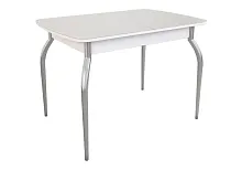 Стеклянный стол Танго белый / белый 454589 Woodville столешница белая из стекло
