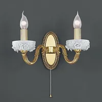 Бра c выключателем A 9111/2 Reccagni Angelo без плафона на 2 лампы, основание золотое в стиле классический 